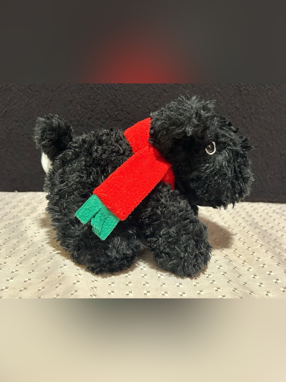 Vintage Black Puppy Dog Plush manufactured by Commonwealth Toy & Novelty Co.